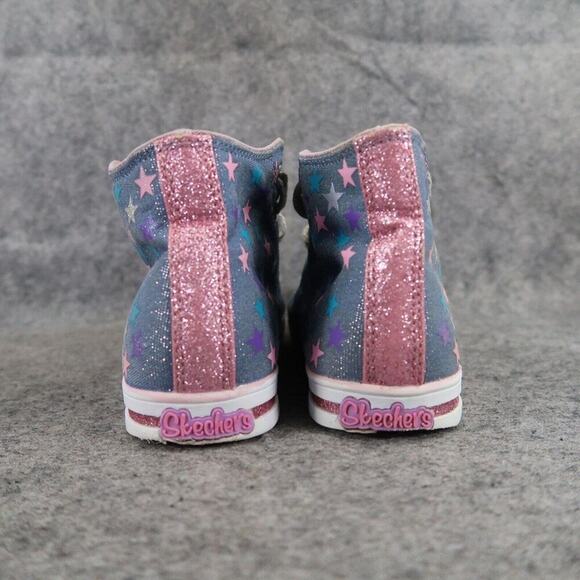 Skechers Shoes Kids 2 Sneakers Twinkle Toes High Top Active Stars Light Up Girls - Picture 5 of 14